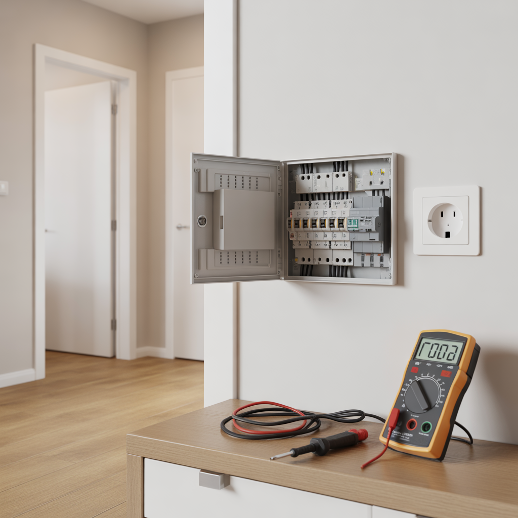 felsoka jordfelsbrytare som loser ut steg for steg